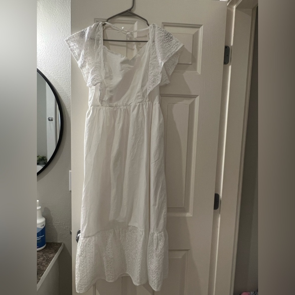 White SHEIN off the shoulder dress